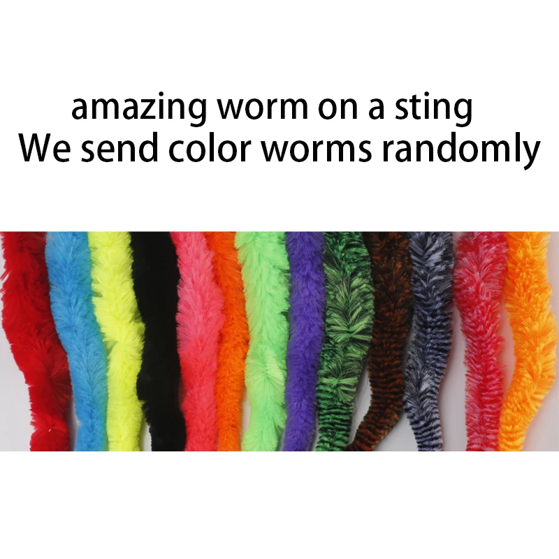 23M Size Worm On A String 100pcs 100 Bulk Toy Magic Plush Material  Suitable For Magic Beginners Funny Toys