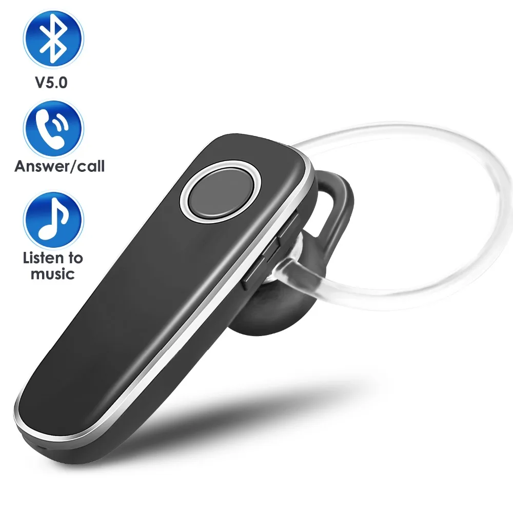 Luxmo Bluetooth гарнитура V5.0 беспроводной Bluetooth наушник с 6.5Hrs Talktime шумоподавление Handsfree наушники для мобильного телефона