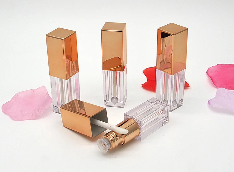 3ml Rose Gold Lipgloss Tube Makeup Accessories Cosmetic Lipstick Lipbalm Refillable Bottle Eyelash Lip glaze Oil Packing Box | Красота и