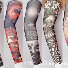 Китайский дракон тотем искусственный TTattoo рукав(прошитый), съемные гетры татуировки рукав, длина 47 см, HT001-005