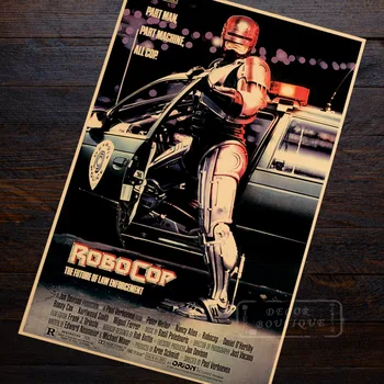 

RoboCop vaguely fictional Sci-Fi Movie Film Vintage Retro Decorative Frame Poster DIY Wall Canvas Stickers Home Posters Home Dec
