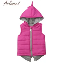 ARLONEET/пальто; пальто с капюшоном для маленьких девочек; тонкий пуховик для мальчиков; куртка на молнии с рисунком динозавра; детская парка; Верхняя одежда без рукавов