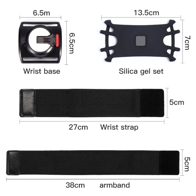 Running Armbands Mountaineering Riding Navigation Mobile Phone Holder Arm Iphone Samsung Fitness Arm Bag Sports Armband WristBag Black Color