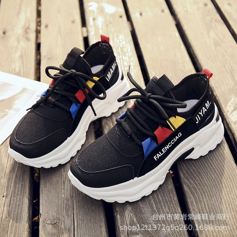

Fashion Dad WOMEN'S Shoes 19 New Style Versatile INS Fairy-Style Casual Running Shoes Travel Sports Women's Shoes