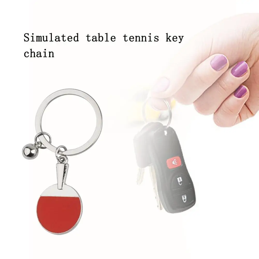 1PCS Mini Key Chain Cute Fashion Table Tennis Keychain Sport Ball KeyChain Car Bike Keyring Souvenir Gift