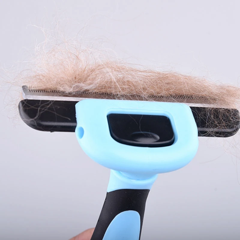 Щетка для вычесывания животных, расческа для кошек, собак, Deshedding, стрижка, стрижка для домашних животных, меховой скребок, истончающие инструменты для ухода, лезвие из нержавеющей стали