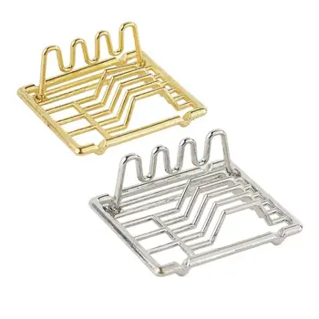 

1:12 Dollhouse Mini Dish Rack Mini Wok Alloy Dollhouse Simulation Model Kitchen Accessories Dollhouse Decoration
