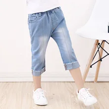 Летние ковбойские Капри для маленьких девочек; детская одежда; повседневные джинсы в западном стиле; модные детские брюки для маленьких детей
