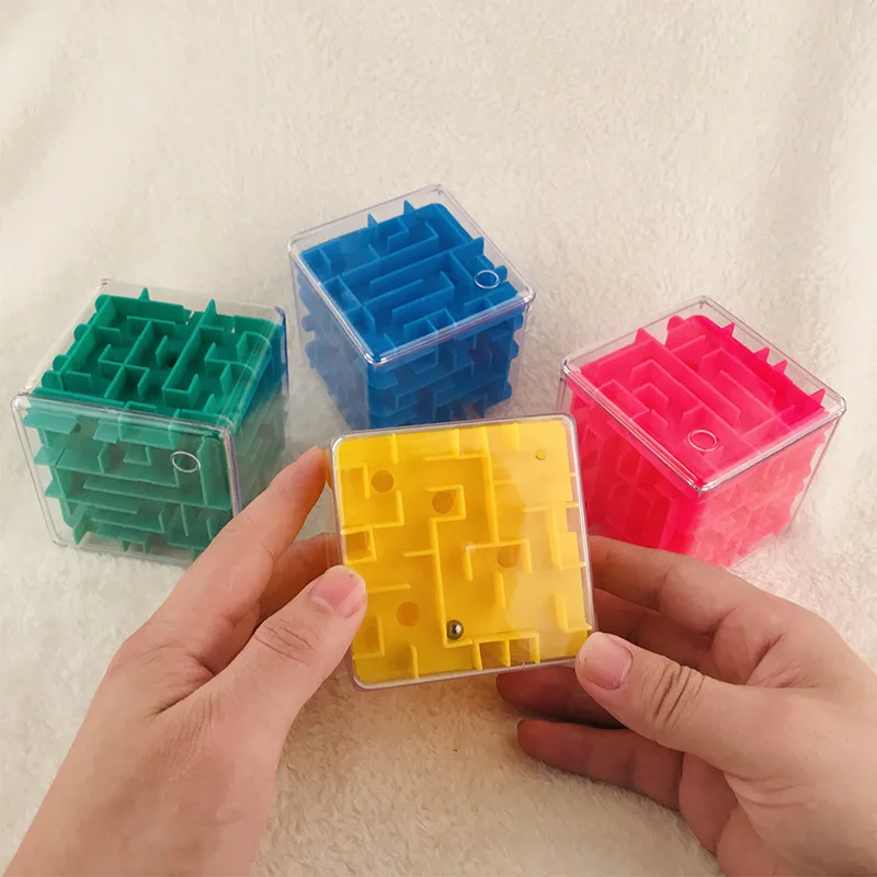3D лабиринт Кубик Рубика для школьников, подарок для детей, развивающая игрушка для родителей и детей 4-10 лет, игра в рулоне, мяч