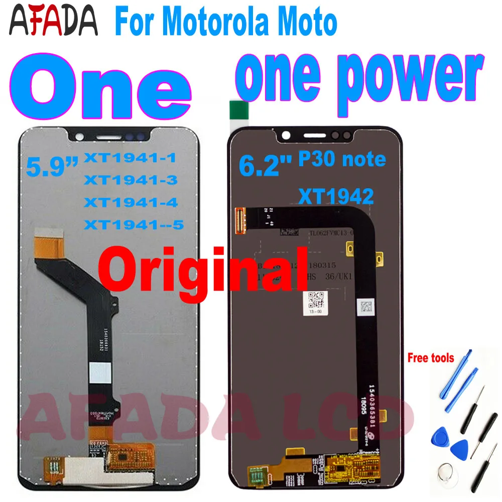 Для Motorola Moto One Power (P30 note) XT1942 для One/P30 Play жк-дисплей с тачскрином в сборе сенсорным