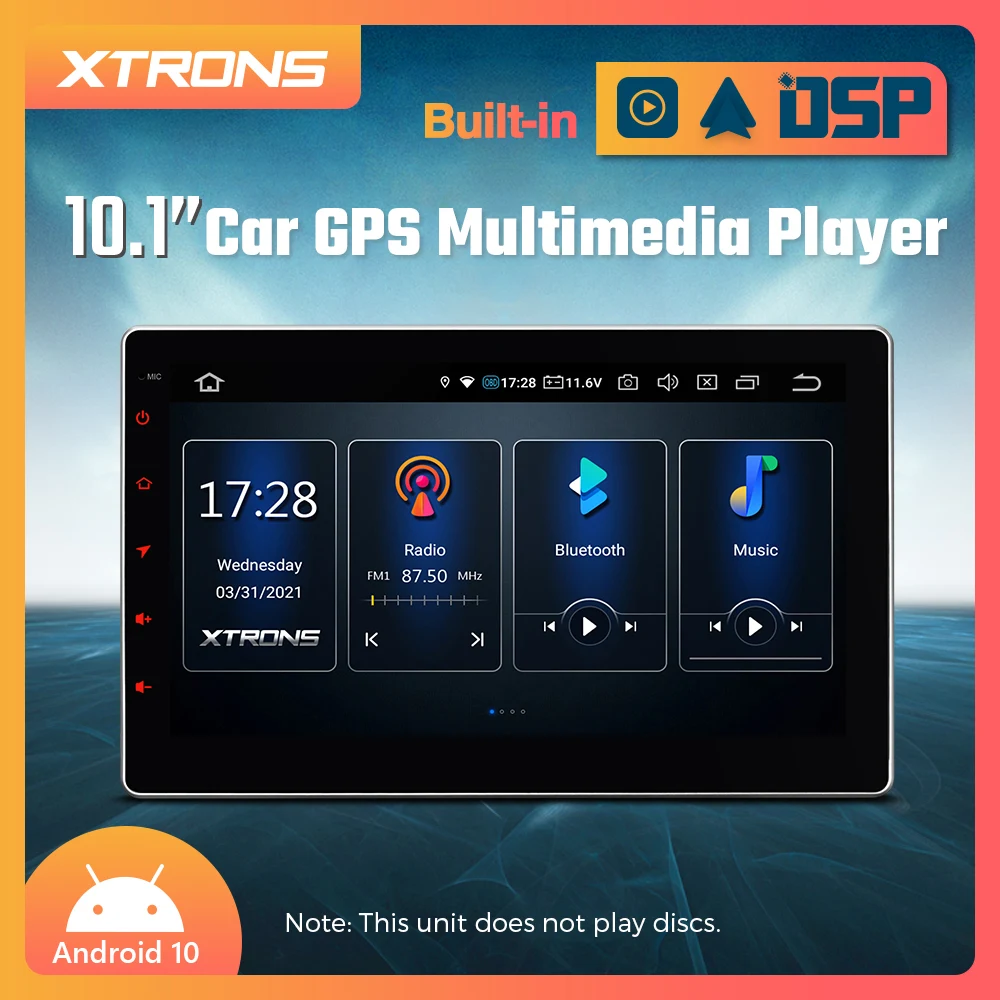Xtrons 10.1" Android 10.0 Universal Head Unit Dsp Car Multimedia Player
