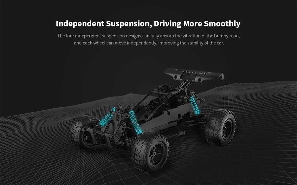 Xiaomi Mitu Building Blocks Robot Desert Racing Car DIY Educational Toys Ackermann Steering Cylinder piston linkage Kids Gift (7)