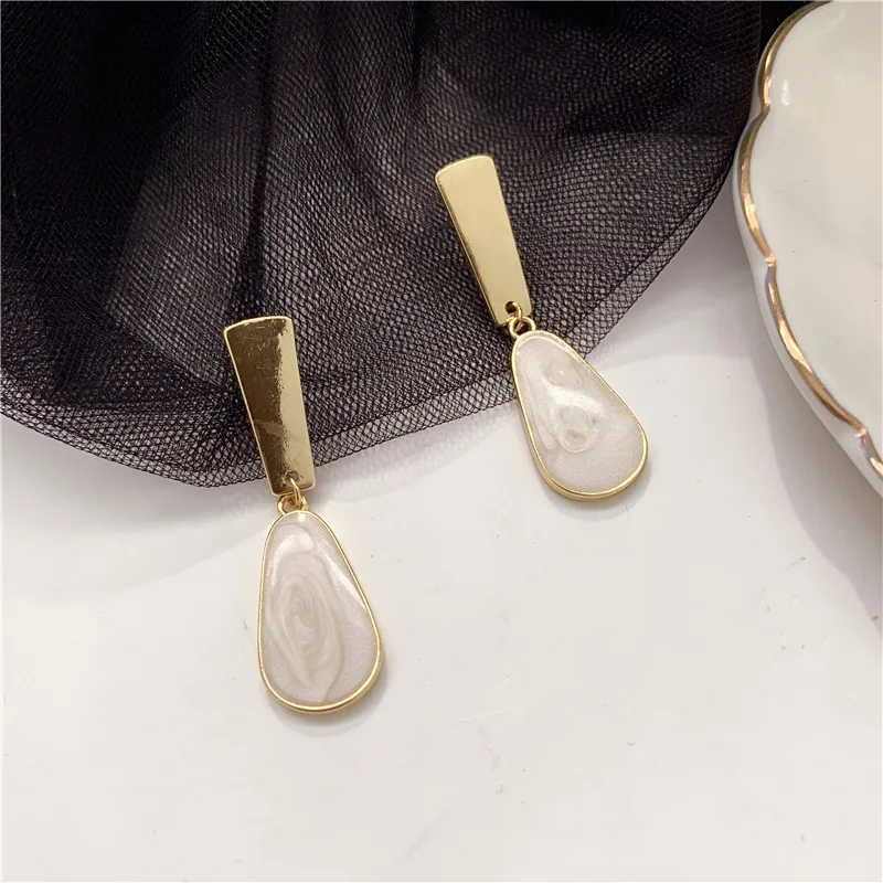 Aretes de mujer mercernos 2018 осень и зима дизайн корейский новый бежевый длинные серьги