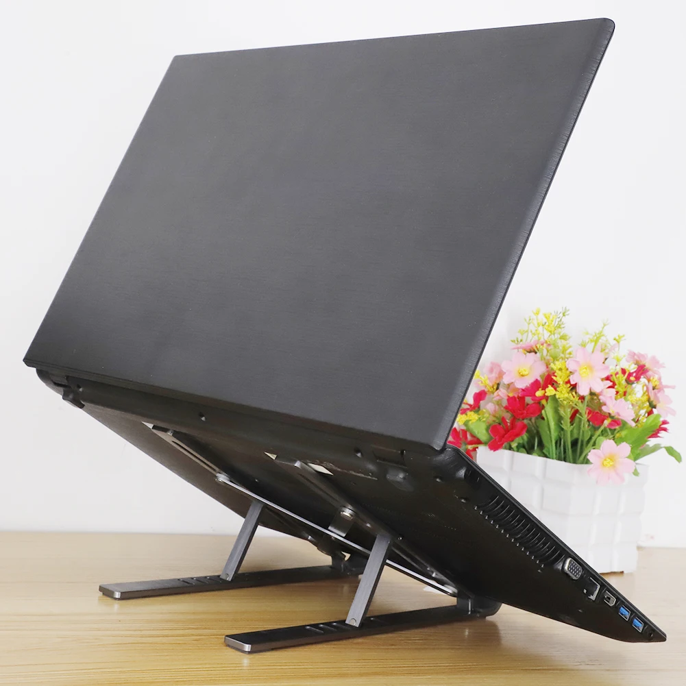

Aluminum Alloy Adjustable Laptop Stand Folding Portable for Notebook MacBook Computer Bracket Lifting Cooling Holder Non-slip 20