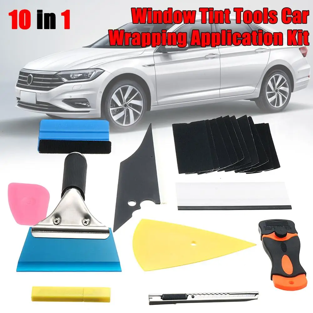 

28pc Car Window Tint Film Carbon Fiber Vinyl Wrap Car Tool Kit Wrapping Vinyl Tools Squeegee Scraper Applicator Kits Car Styling