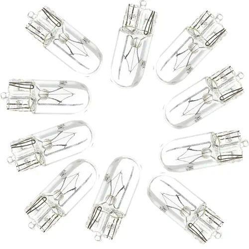 10 X White T10 W5W 501 194 Clear Signal Lamp Glass 12V 5W Warm White W2.1x9.5d Single Filament Car Bulb Auto Light - Image 2