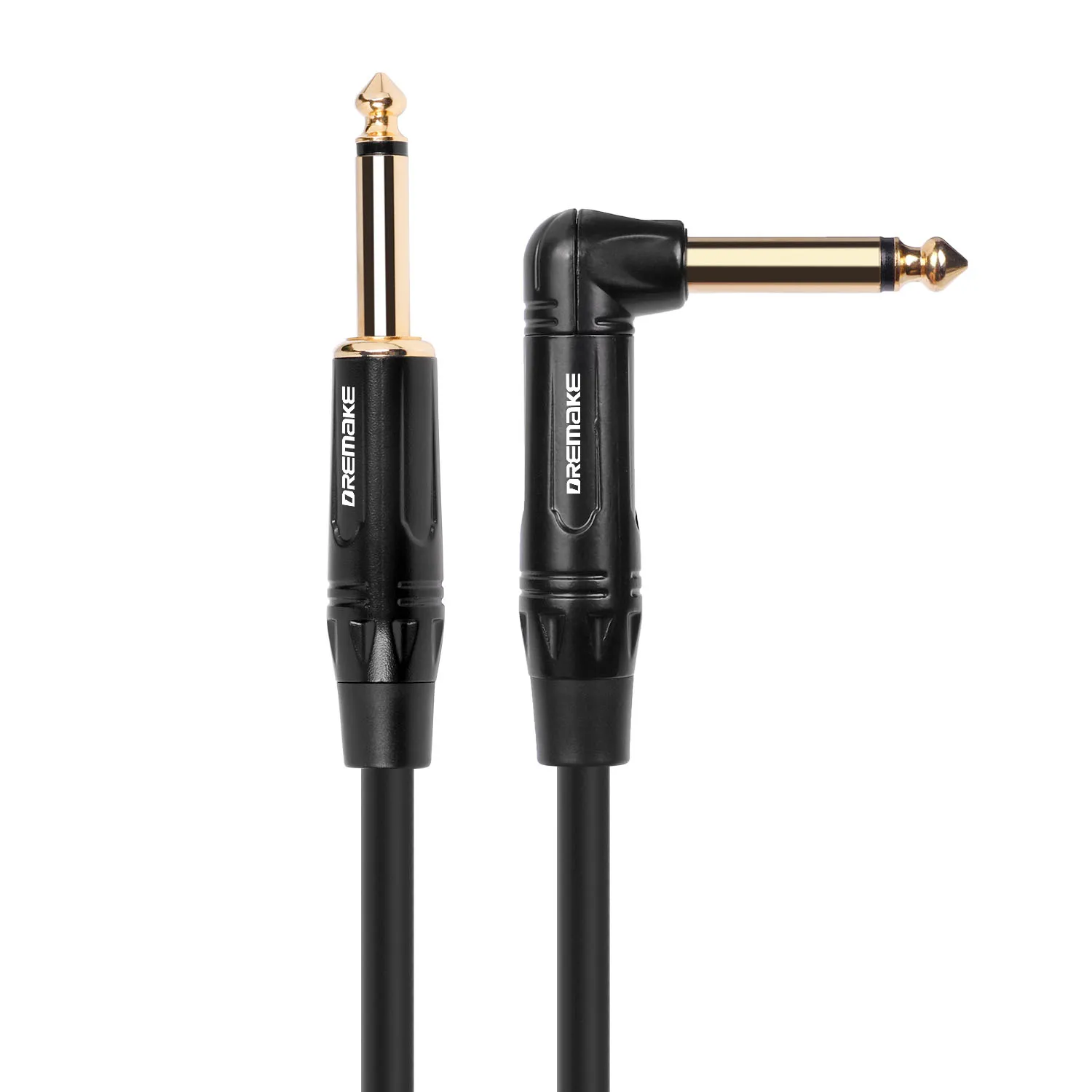 DREMAKE 6.35mm TS 1/4 Inch Male to 1/4 Inch Male L-S 뷱 ȣ  ڵ 6.35mm to 6.35mm ׷  ̺
