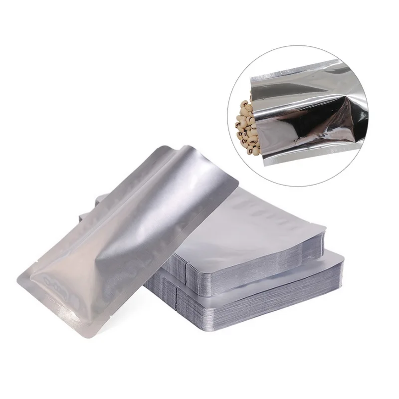 

Aluminium Foil Bags Heat Seal Vacuum Sealer Pouches Storage Bag Food Grade Kitchen Organizer Accessories 100pcs