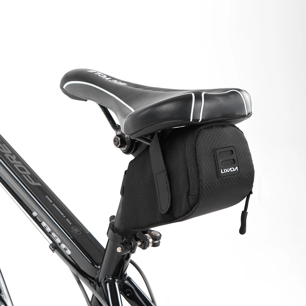 

Black Mini Mountain Bike Saddle Bag Pouch Road Bicycle Seat Tail Pack Outdoor Cycling Seatpost Bag Potable Riding Tool