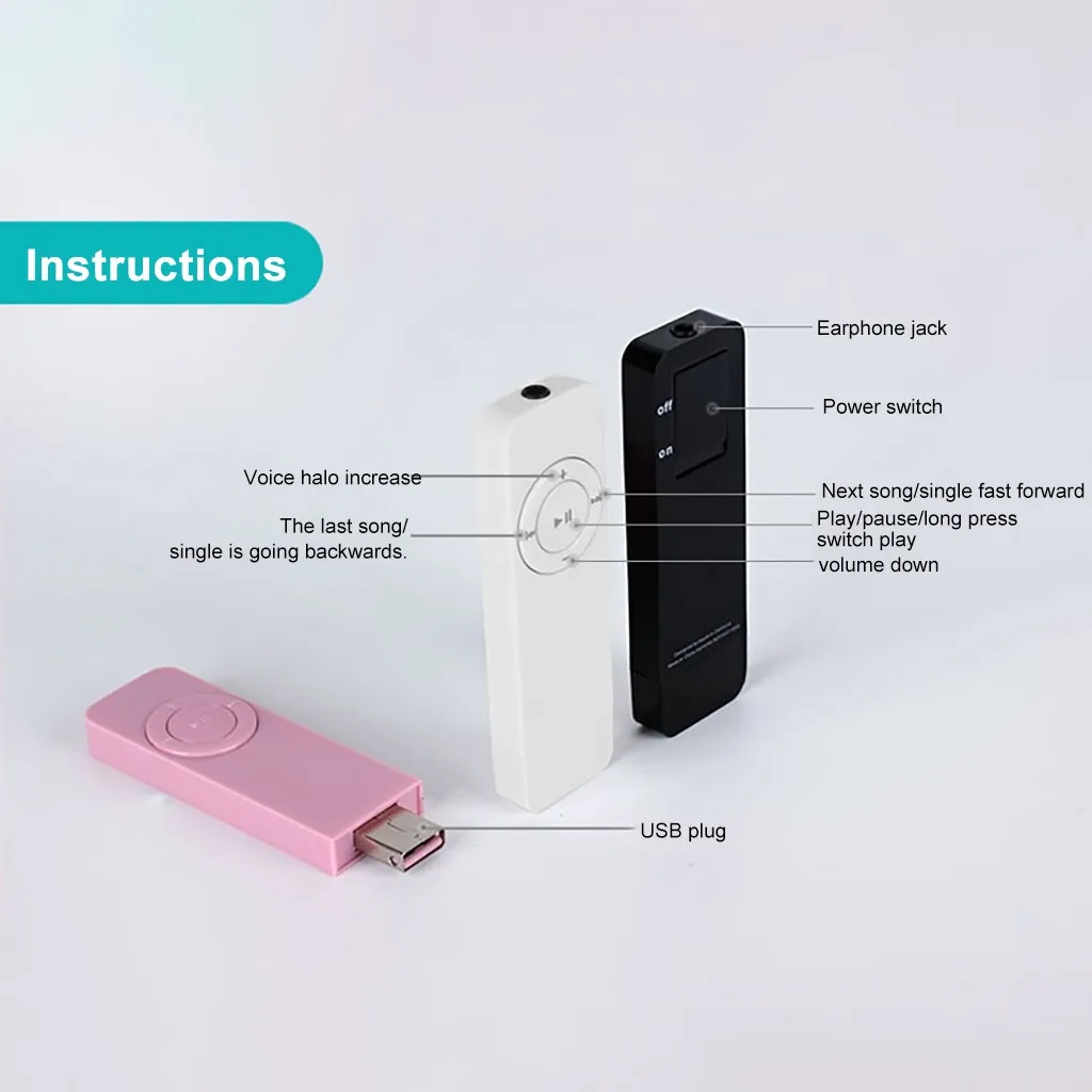 Низкая цена Распродажа Портативный USB мини MP3 музыкальный плеер Поддержка Micro SD TF карта Обучение Спорт Высокое качество горячая распродажа