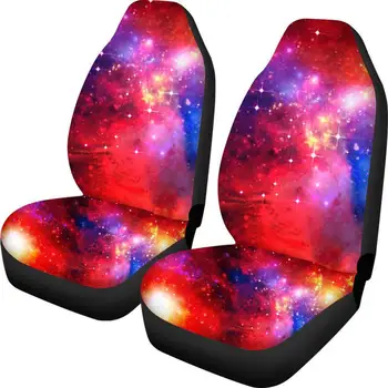 

HUGSIDEA Cool Galaxy Universal Print Car Seat Cover Auto SUV Driver Seat Protector Cover Star Polyester Seat Case for Vehicle