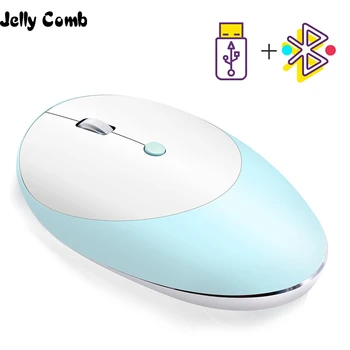 

Jelly Comb Rechargeable Wireless Bluetooth Mouse for ipad Laptop Notebook 2.4G Wireless Mouse Silent Click USB Ergonomic Mause