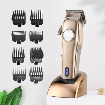 

KEMEI Hair Clippers LED Digital Display Professional Rose Gold Hair Trimmer Body Face Grooming Cutting Machine Men Beard Trimer