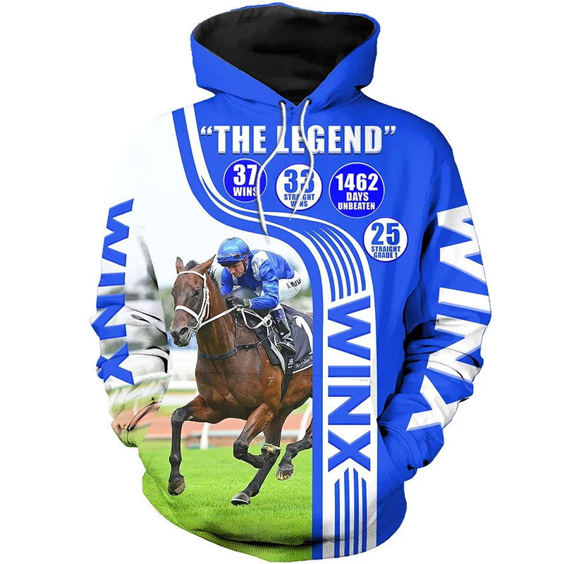 

PLstar Cosmos animal Champion medal horse racing 3d hoodies/Sweatshirt Winter autumn long selvee Harajuku streetwear-15