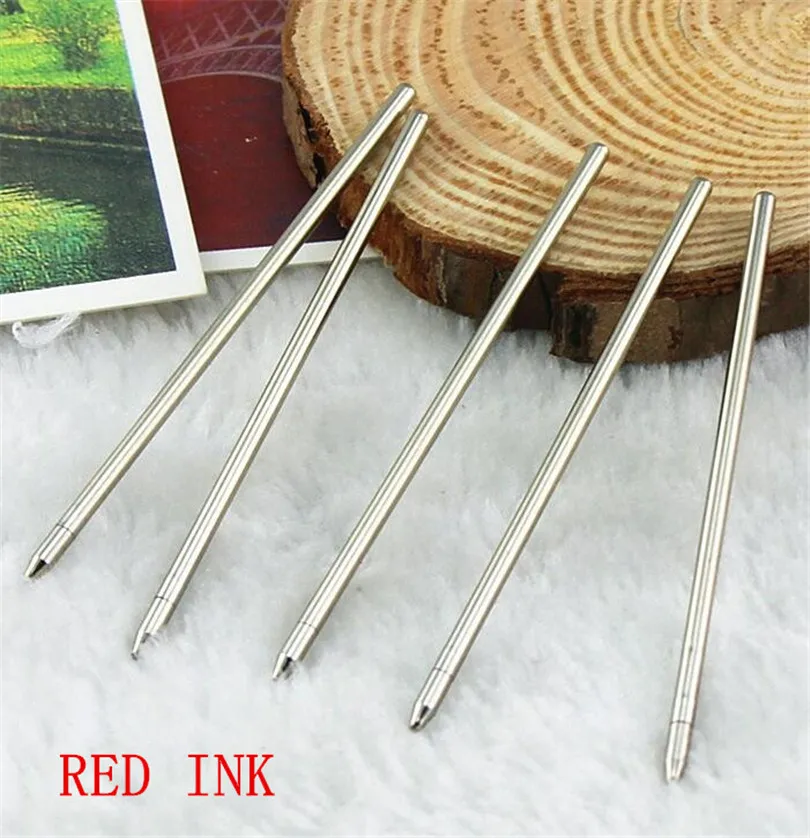 10pcs/lot Metal pen refill for Crystal Diamond Ballpoint pen student pen rod cartridge core black blue color 6.7cm length 2