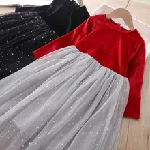 Г. Новые детские рождественские платья Милая одежда принцессы для девочек 5 шт./партия