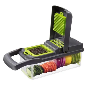

Vegetable Tool Chipper Shredder Garlic Meat Chopper Carrot Potato Slicer Salad Machine Kitchen Kitchen +2pcs Tray