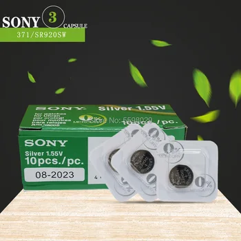 

3pcs Sony 1.55V AG6 371 SR920SW LR920 SR927 171 370 L921 LR69 SR920 For Watch Button Batteries Single grain packing
