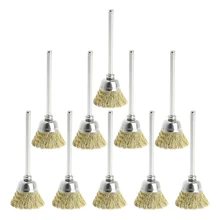 10 шт. 18 мм латунные щетки колеса провода для шлифовального станка роторный инструмент Аксессуары Набор