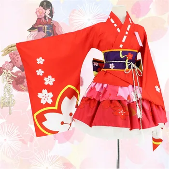

Game Onmyoji Women Cosplay Cherry Blossom Goblin Clothes Japanese Kimono Yukata Halloween Costume Party Girls COS Clothing