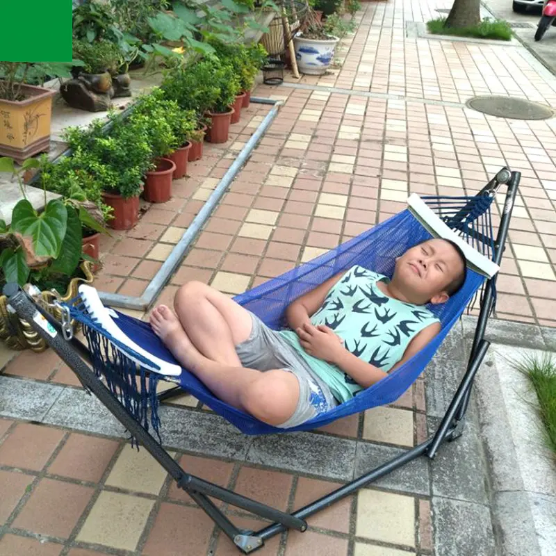 Children's Folding Stand Hammock Bed, Indoor & Outdoor Shaker Swing, Hold Up 160 LBS Space Saving