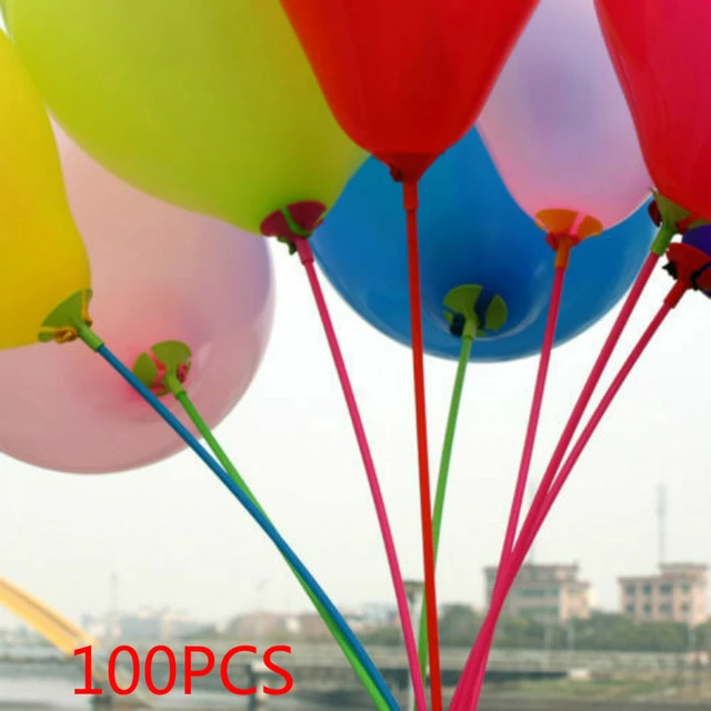100 sets / 1 pack 28cm birthday wedding party balloon sticks