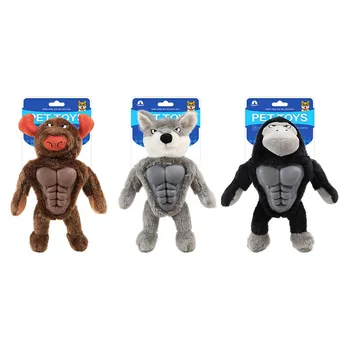 

Popular Pet Dogs Cat Funny Fleece Durability Plush Dog Toys Squeak Chew Sound Toy Fit for All Pets Elephant Duck Pig Plush Toy