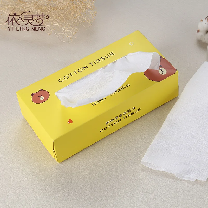 

Yi ling Dream Manufacturers Direct Selling 60 Pumping Mesh Pearl Cleaning Towel Boxed Removable Soft Cotton Face Towel L006