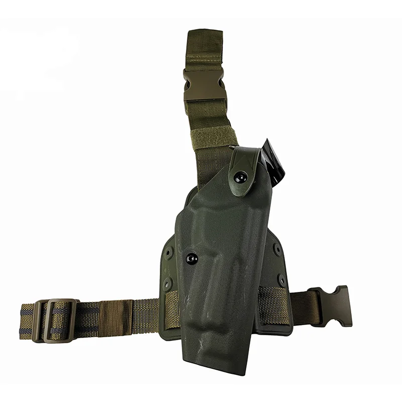 green Airsoft Safarilands Pisto M9 M92 96 Ремень Кобуры вспышка светильник для правой руки использовать ножной кобура светильник подшипник glock кобура - Цвет: green