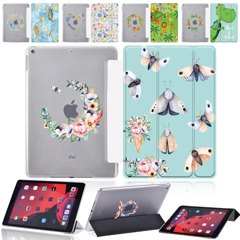 para Apple Ipad 9th Gen 2023 Case Tablet para ar Mini Ipad 6th dos Desenhos Animados Smart Tri-fold Suporte Capa