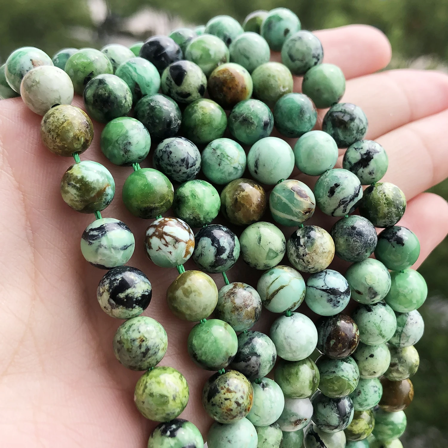 

Natural Stone African Turquoises Variscite Mineral Beads Loose Spacer Beads For Jewelry Making DIY Bracelet Necklace 6/8/10/12mm