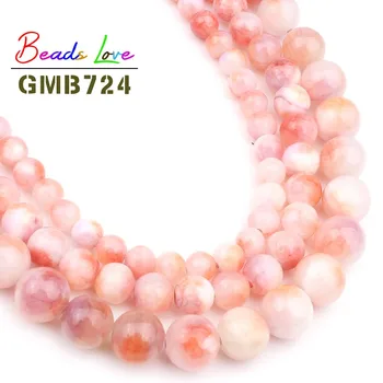 

Natural Stone Cherry Blossoms Persian Jades 6 8 10mm Round Loose Beads for Jewelry Making Diy Bracelet Necklace Beadwork 15''