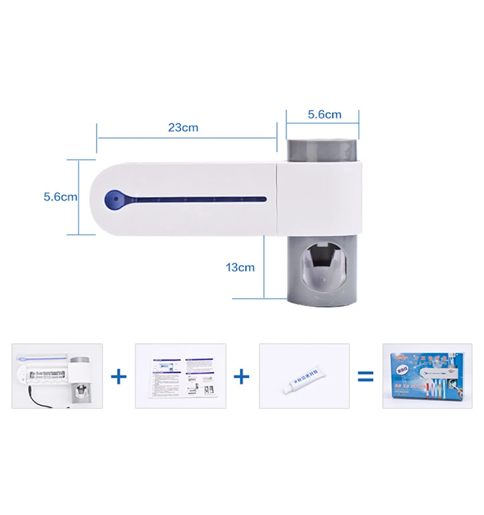 Многофункциональный ультрафиолетовая зубная щетка стерилизатор Зубная щётка держатель для ванной комнаты, автоматическая комплект для зубной пасты, Очищающий Инструмент