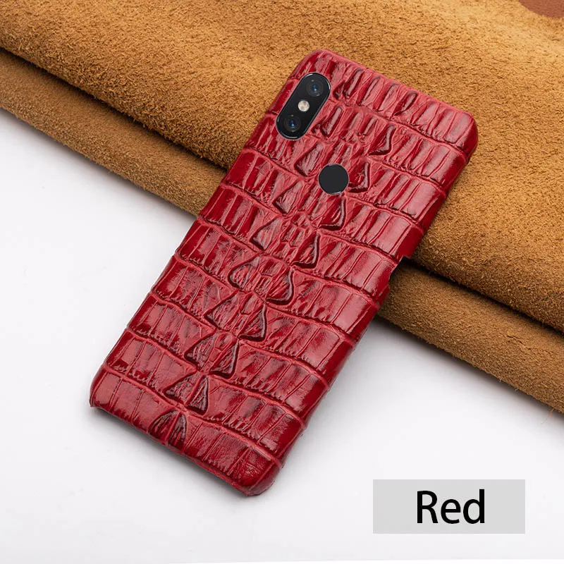 Чехол для телефона для Xiaomi mi 9 8 se 9T A1 A2 A3 lite Poco F1 головы крокодила текстура чехол для Red mi 6 6a 7a Note 4 4x5, 6, 7, 8 Pro - Цвет: Red Tail