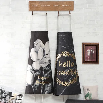 

Apron For Women Gifts Prensts For Girls Fashion Gilding Printing Pinafore Kitchen Tool Kitchen Supplies Waterproof Funny Apron
