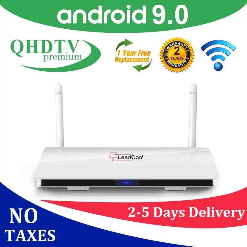 Leadcool qhdtv premium ip tv box android 9 0 Smart BOX 2 4G Wifi S905W 4K IP TV Франция склад Европа | Электроника