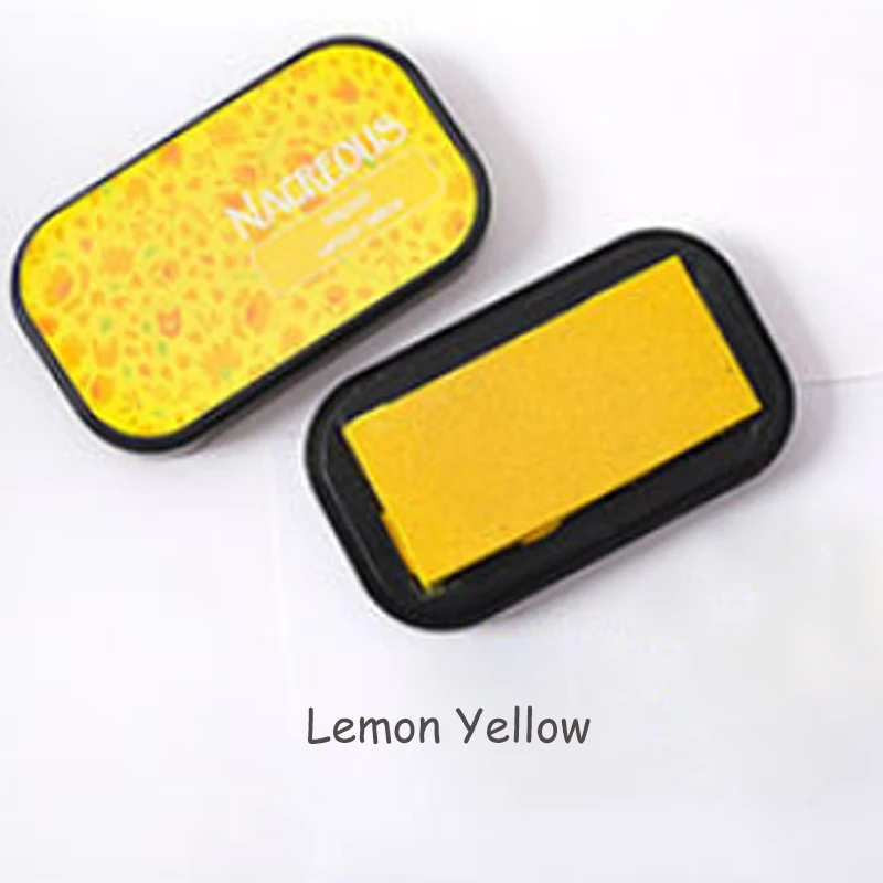 Lemon Yellow 12 цветов нетоксичные чернила колодки старинные ремесла штамп украшения многофункциональный DIY Скрапбукинг офисные аксессуары хороший подарок - Цвет: Lemon Yellow