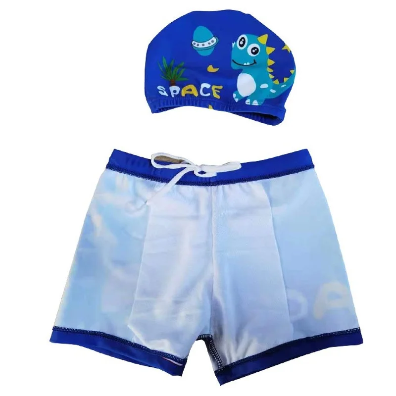 3-14 jahre Strand Shorts Shark Schwimmen Kappe Set Jungen Badeanzug Badehose Stil Jungen Badeanzug Bademode Sommer Schwimmen badehose