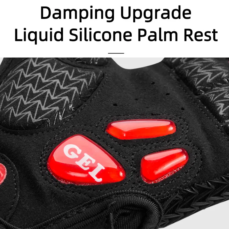 ROCKBROS Cycling Gloves Summer GEL Half Finger Shockproof Breathable Men Women MTB Road Bike Equipment Bicycle Accessories 5