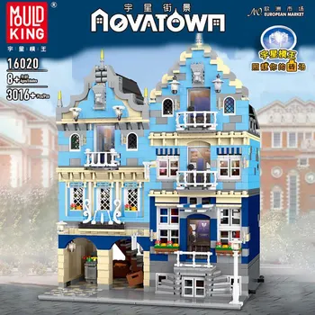 

City Streetview MOC Creator Expert Series European Market Model Building Blocks Bricks Set Educational Kid Toys Christmas Gifts